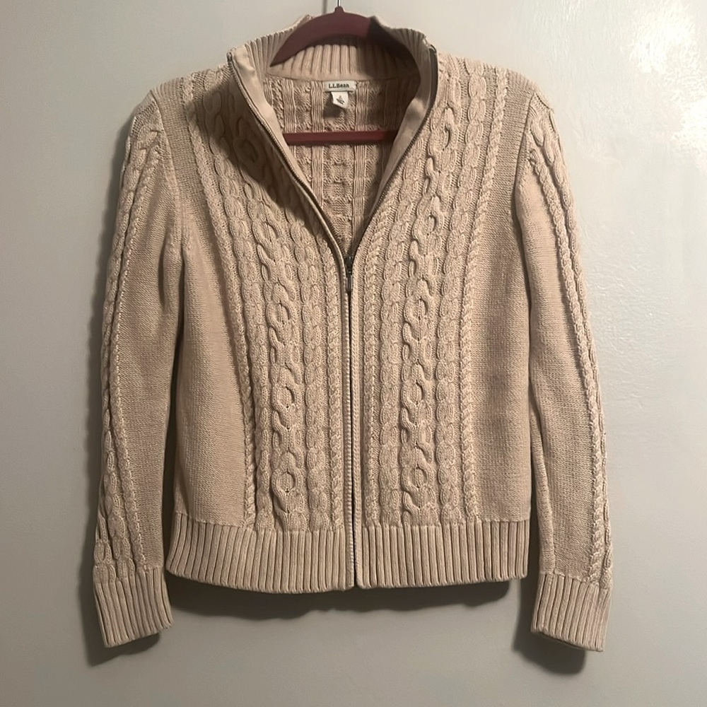 L.L.Bean Knit Zip Up Women’s Small